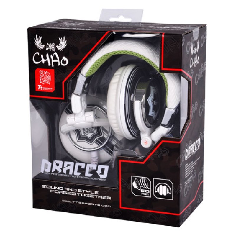 Tt eSPORTS DRACCO Headphones Wired Head-band Gaming Green, White