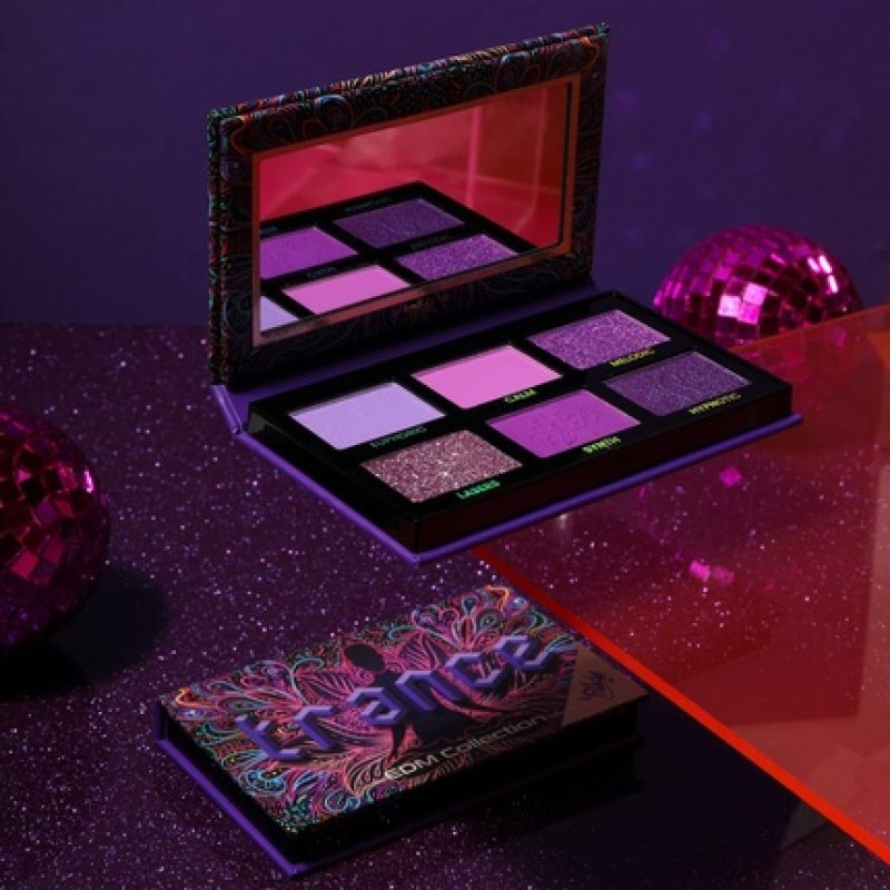 RUDE EDM Collection Vibrant Eyeshadow in Trance Color Theme