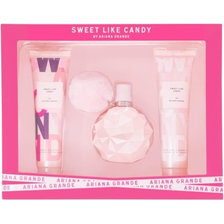 Sweet Like Candy by Ariana Grande for Women 3 Pc Gift Set 3.4oz EDP Spray, 3.4oz Body Souffle, 4oz Body Mist 340 ml