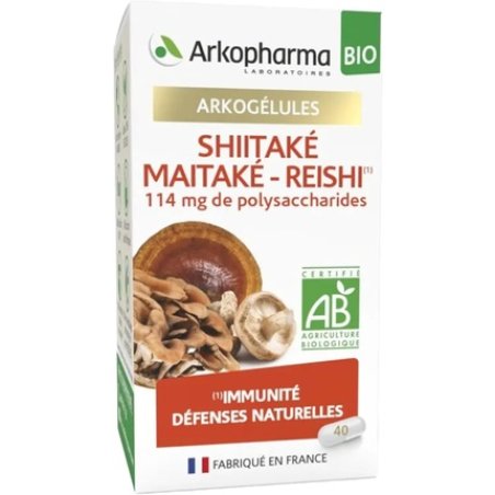 ARKOGÉLULES® Shiitaké, Maitaké, Reishi BIO(1) - 40 gél.
