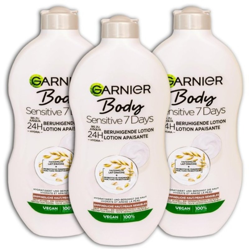 Garnier Body Sensitive 7 Days Soothing Milk with Oat Milk 3 x 400ml