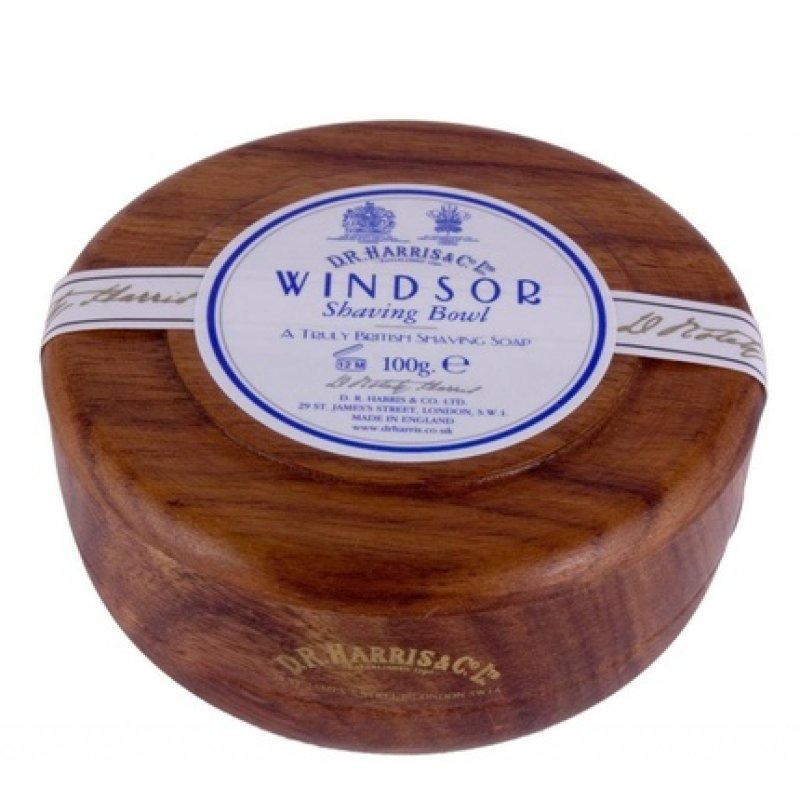 D.R. Harris & Co Windsor Mahogany Effect Shaving Bowl and Shaving Soap