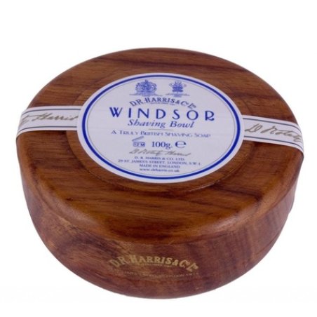 D.R. Harris & Co Windsor Mahogany Effect Shaving Bowl and Shaving Soap