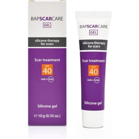 Bapscarcare SPF40 Silicone Scar Gel Effective on New and Old Scars UVB UVA Protection 10g