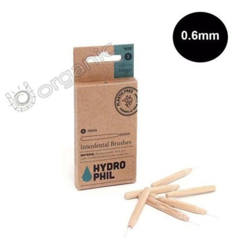 Hydrophil Plastic Free Bamboo Interdental Brushes Size 3 0.6mm