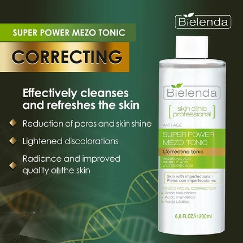 Bielenda Skin Clinic Face Tonic with Mandelic and Lactobionic Acid 200ml