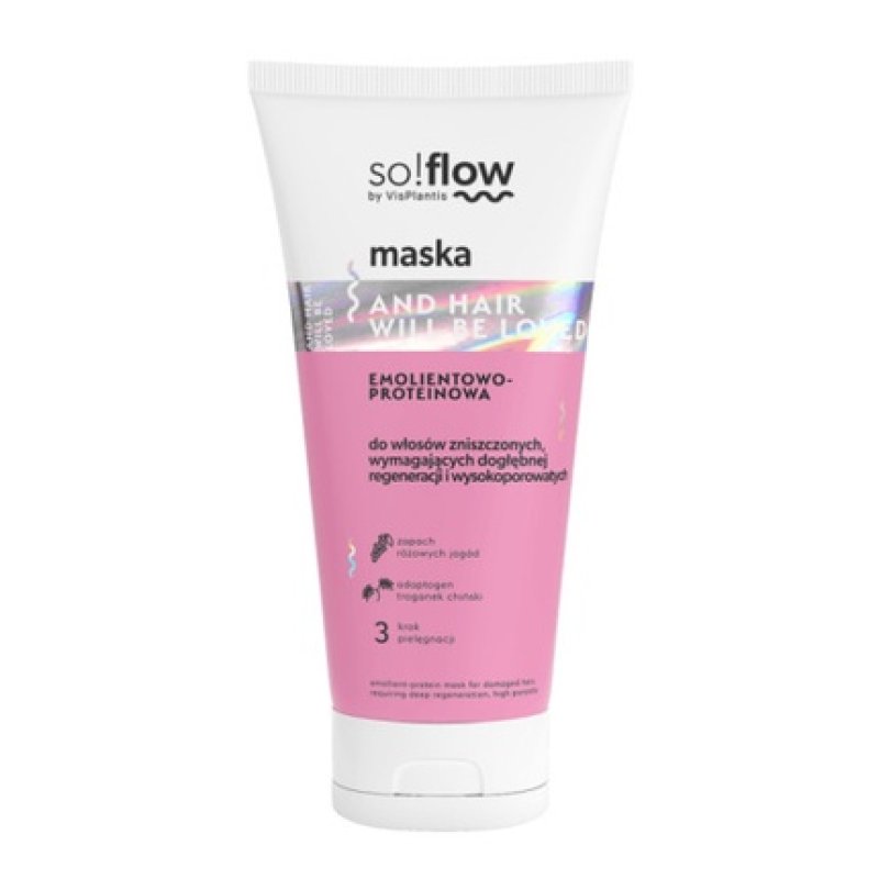 So!Flow by Vis Plantis Emollient Protein Mask for Damaged Hair Requiring Deep Re