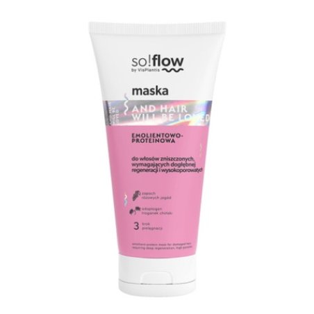 So!Flow by Vis Plantis Emollient Protein Mask for Damaged Hair Requiring Deep Re