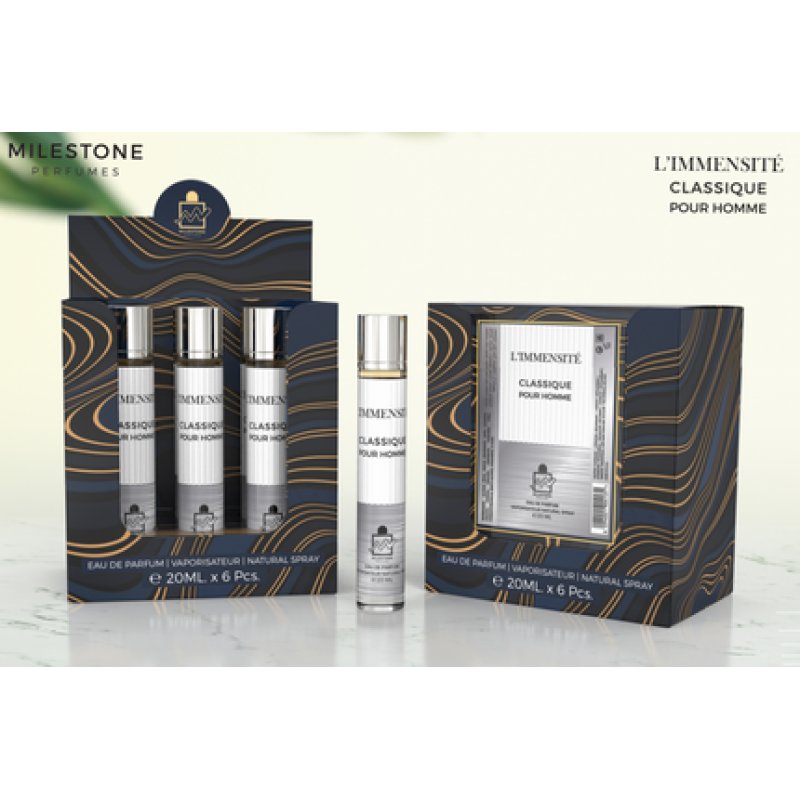 Milestone L'Immensite Classique Pour Homme Eau De Parfum 20ml