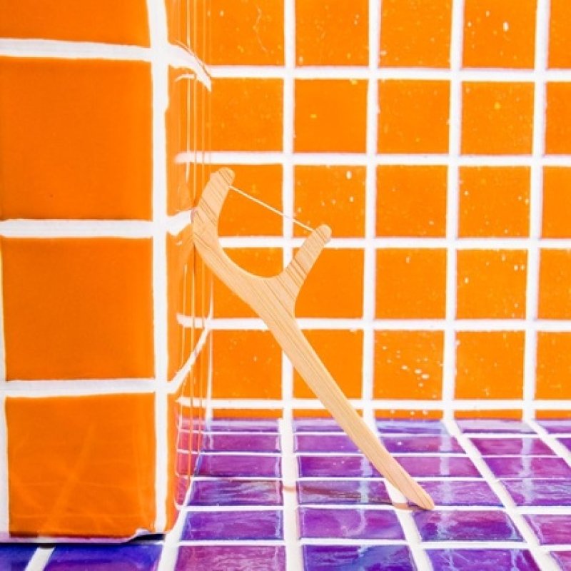 20 Pieces Hydrophil Bamboo Dental Floss Sticks for Interdental Cleaning