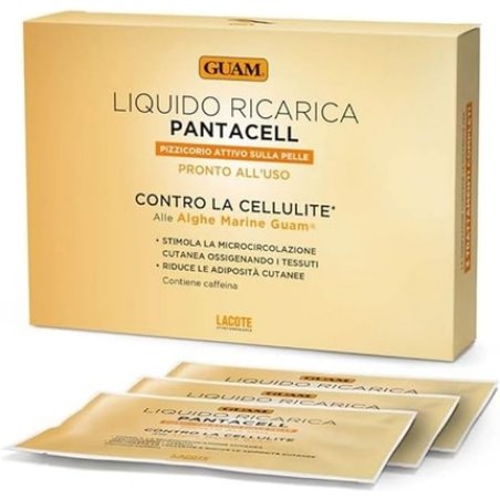 Guam Pantacell Liquid Refill Bags Anti-Cellulite Intensive with Seaweed, Dead Sea, Caffeine and Anti-Cellulite Complex
