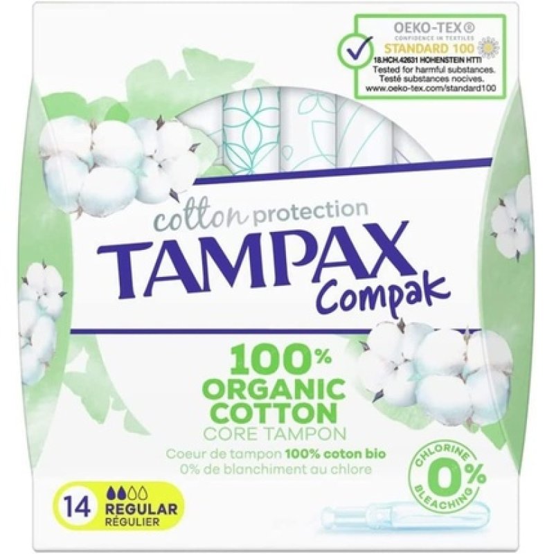 Tampax Compak Cotton Protection Regular Tampons with Applicator