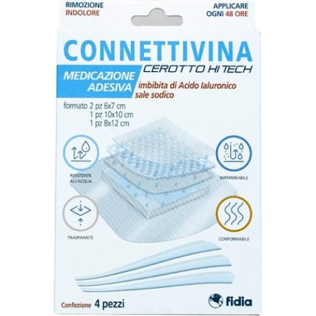 Fidia Connettivina Hi Tech Patch with Hyaluronic Acid 4 Patches