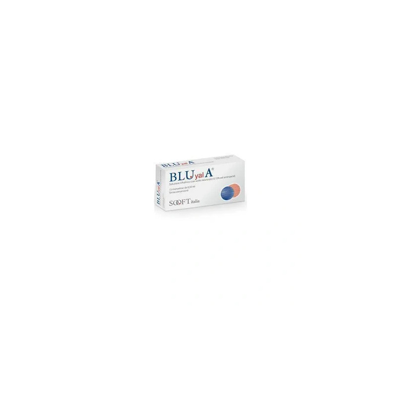 Fidia Farmaceutici Blu Yal A Eye Drops - 15 Single-Dose Vials, 0.30 Milliliters