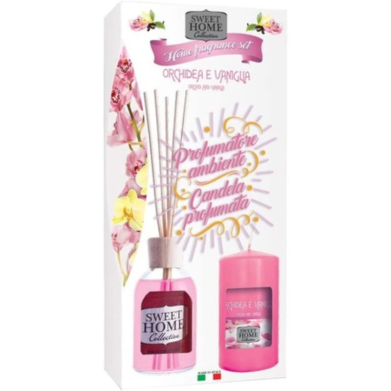 Sweet Home Collection Gift Set Orchid & Vanilla Diffuser Candle