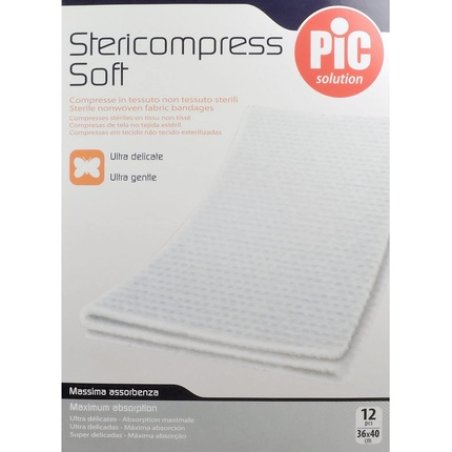 Sterile Gauze Tablets Stericompress Soft Nonwoven Fabric 36 x 40 Cm - Pack of 12