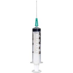 Pikdare Syringe Pic 10ml Needle Gauge 21x1.5 Luer Central Cone