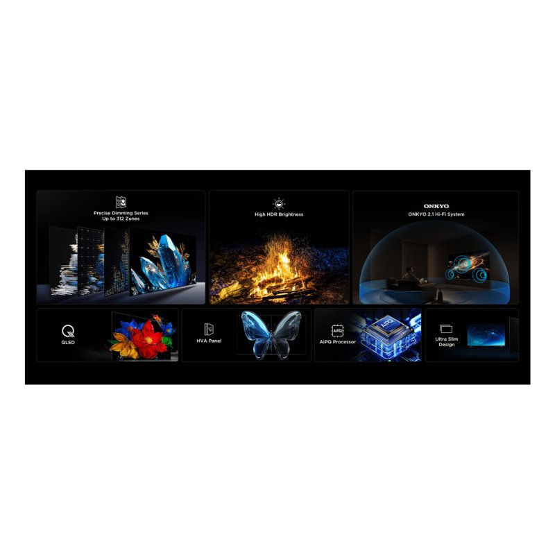 TCL Q6C 65Q6C TV 165.1 cm (65 ) 4K Ultra HD Smart TV Wi-Fi Metallic