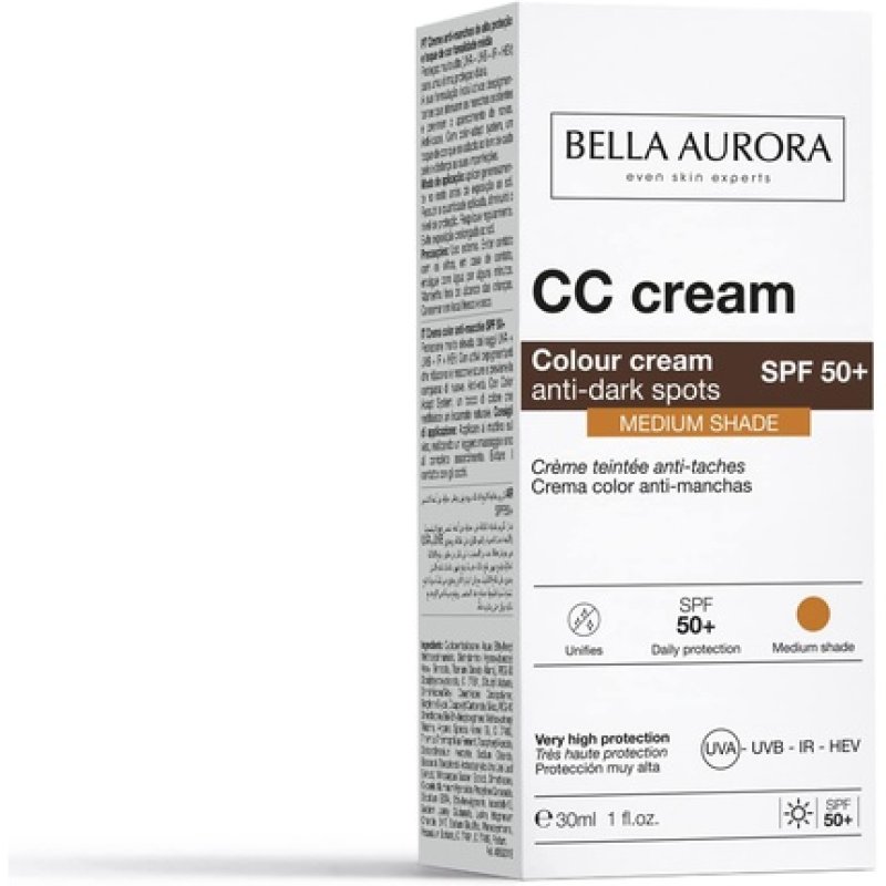 Bella Aurora Anti-Dark Spots CC Cream SPF50 Medium Shade