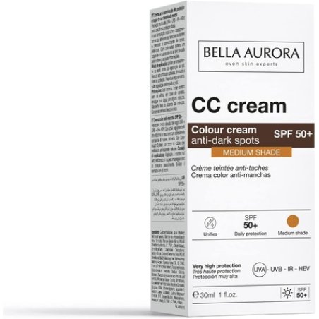 Bella Aurora Anti-Dark Spots CC Cream SPF50 Medium Shade
