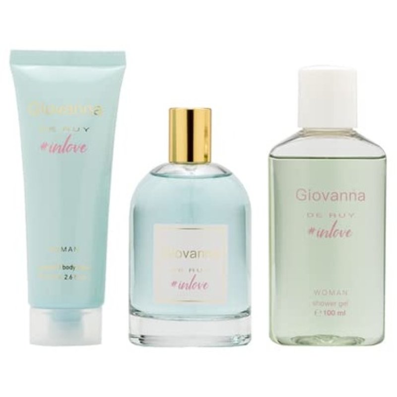 Giovanna De Ruy In Love Gift Set for Women EdT 100ml Body Lotion 75ml Bath Gel 100ml