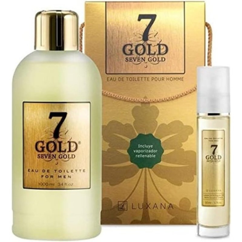 Men's Perfume Set Seven Gold Luxana 2 Pieces