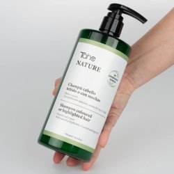Tahe Nature Shampoo without Sulfates for Colored or Highlighted Hair with Natural Polyphenols, Coconut Oil, Argan Oil,