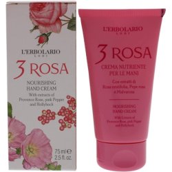 LErbolario 3 Rosa Nourishing Hand Cream 2.5 oz