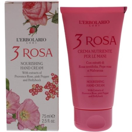 LErbolario 3 Rosa Nourishing Hand Cream 2.5 oz