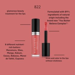 Evagarden Serum Lip Gloss 822 Red Orange for Women 0.17 Oz