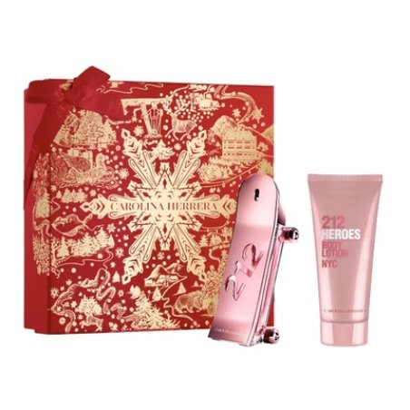 Carolina Herrera 212 Heroes For Her Eau De Parfum Spray 80ml And Body Lotion 100ml Set
