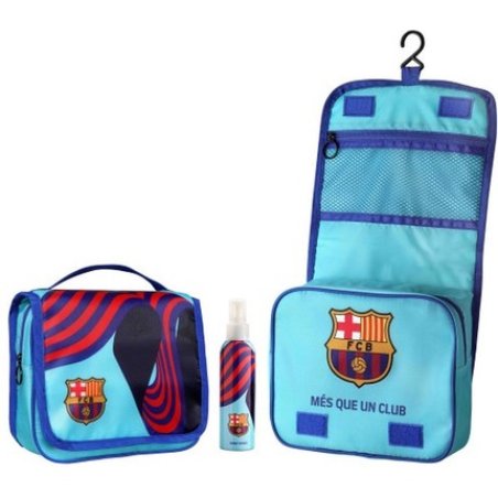 Air-Val Fc Barcelona Toiletry Bag For Women With Children's Eau De Toilette Spray