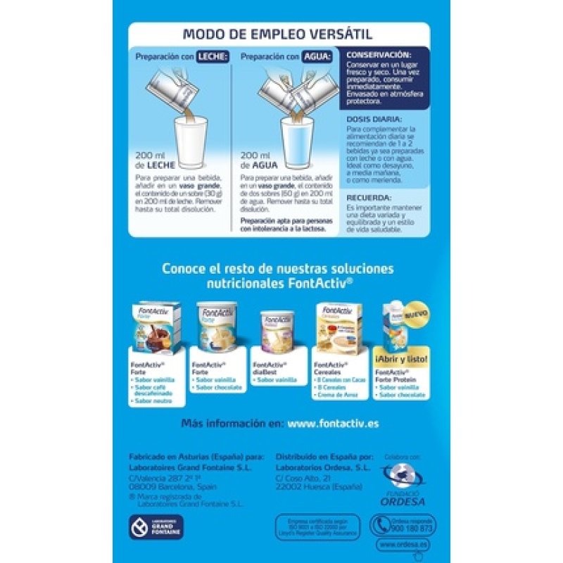 Fontactiv Forte Chocolate Sachets