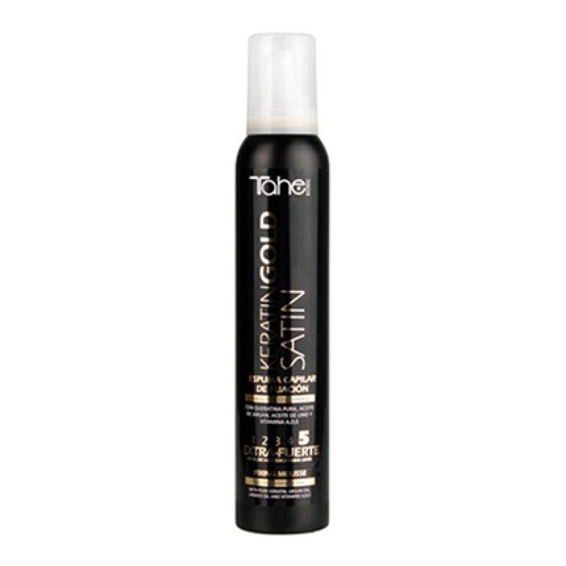 Tahe Botanic Keratin Gold Satin Fixing Foam 5 200ml - Professional Hair Care