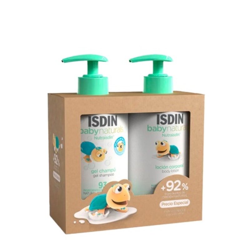 Isdin Baby Naturals Gel Shampoo 400ml Body Lotion 400ml