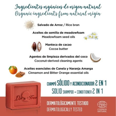 Dr. Tree Solid Shampoo and Ecological Strengthening Conditioner for Fine and Weak Hair 75g - Up to 120 Uses