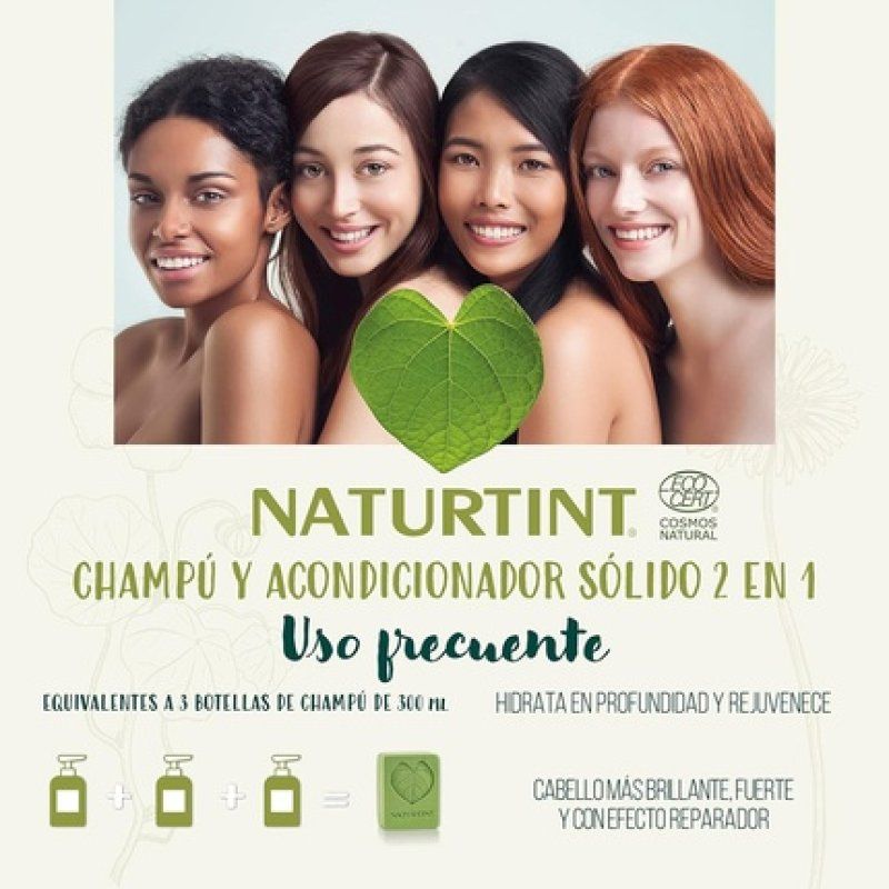 Naturtint Solid Shampoo and Conditioner Frequent Use 75ml Green