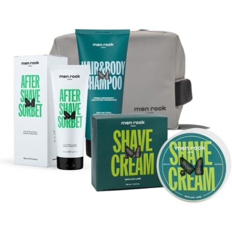 Men Rock Men's Travel Toiletries Gift Set with Shaving Cream