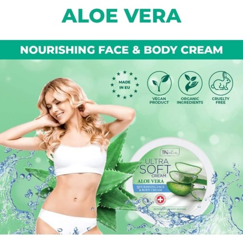 Ultra Soft Aloe Vera Nourishing Face and Body Cream 24 Hour Hydration