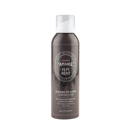 L'AMANDE Gentle and Moisturizing Shaving Foam for Men with Essential Black Pepper Oil Cleansing Emulsion Spray Promotes