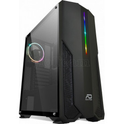 Boitier Moyen Tour ATX Advance compatible Phoenix RGB avec panneau vitré (Noir)