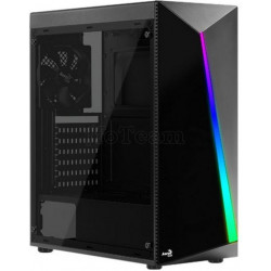 Boitier Moyen Tour ATX AeroCool compatible Shard BG RGB avec panneau vitré (Noir)