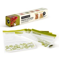 Perfetto 29163 sac de stockage alimentaire 3,5 L 10 pièce(s) Vert, Transparent