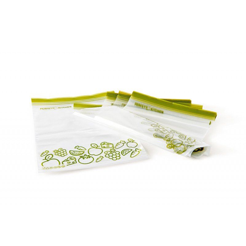 Perfetto 29163 sac de stockage alimentaire 3,5 L 10 pièce(s) Vert, Transparent
