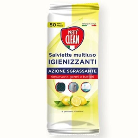 Pretty Clean Salviette Igienizzanti Multiuso 50pz - Limone