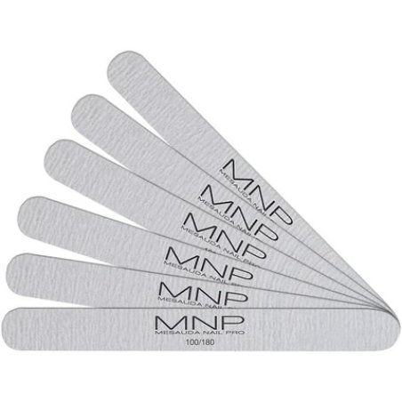 Mesauda Nail Pro Straight File Zebra 100/180 - Pack of 6