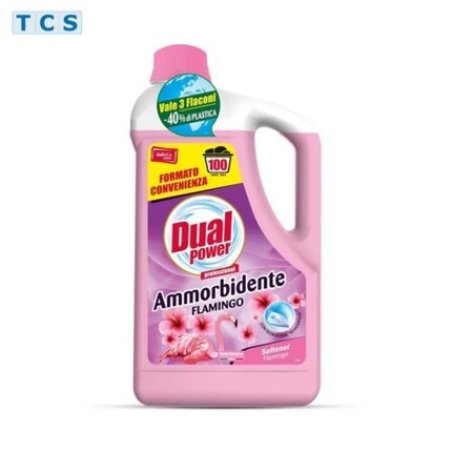 DUAL POWER Ammorbid Flamingo Softener Flower Scent 100 Washes 5L