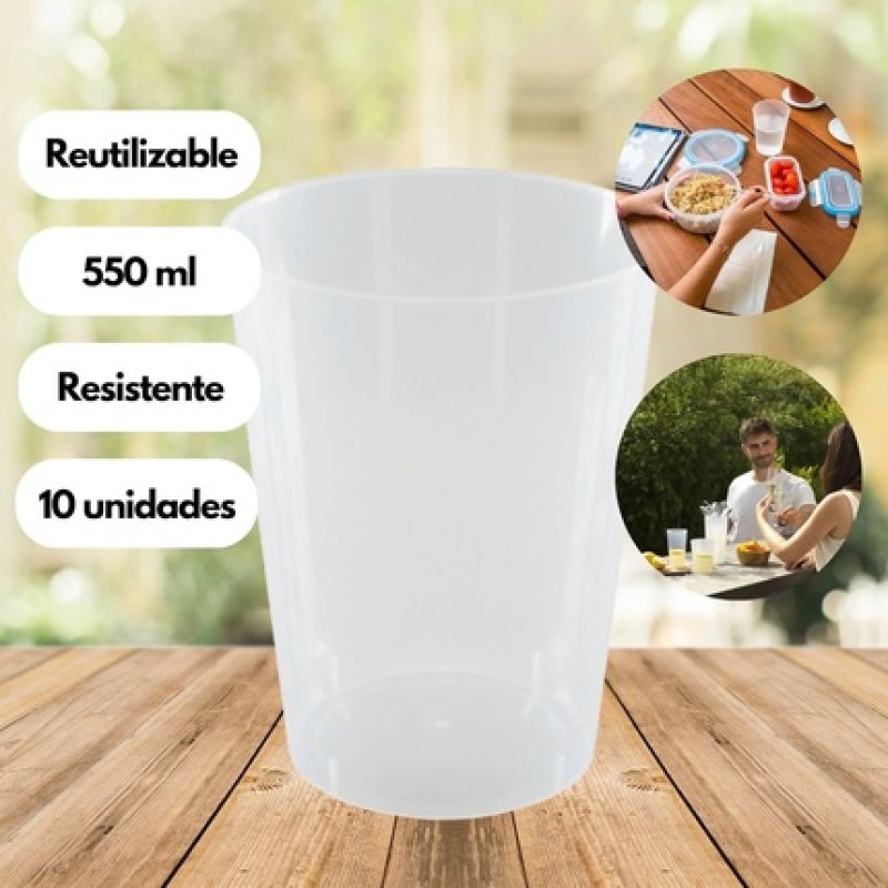 SP Berner Large Reusable Cup 550ml - Pack of 10