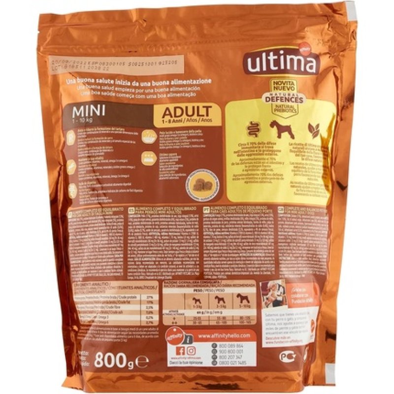 Ultima - Dog Mini Adult Chicken - 800 G