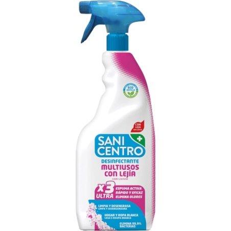 Sanicentro Multipurpose Disinfectant Cleaner For Home And Linen With Bleach Spray 750 Ml